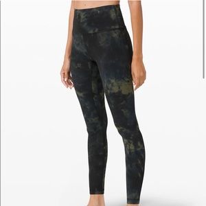 Lululemon Align High-Rise 25” Diamond Dye Graphite Grey Bronze Green